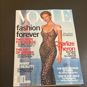 Vogue Magazine October 2000 – Charlize Theron Cover (No Label)